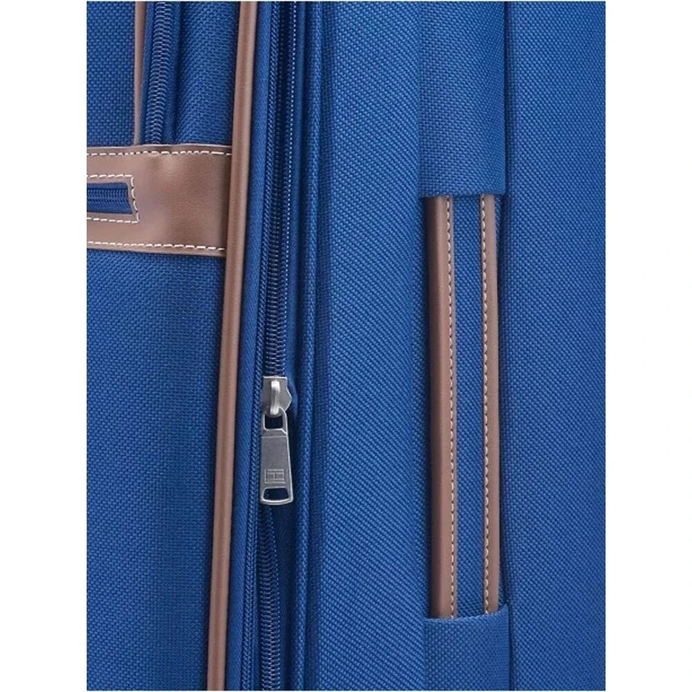 Tommy Hilfiger Luggage suitcase Logan Large Check-in Softside Spinner blue